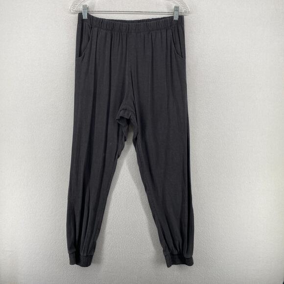 NATALIE BUSBY Pants M Tencel Viscose Get Going Joggers Slim Slouchy Gray USA - Picture 1 of 14
